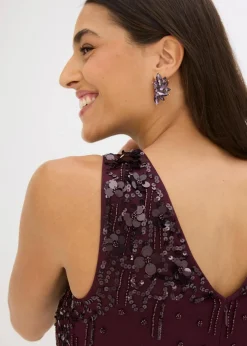 Maxikleid mit Paillettenstickerei