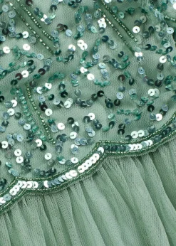 Maxikleid mit Paillettenstickerei