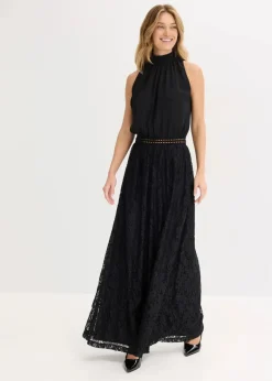 Maxikleid mit Spitzen-Rock