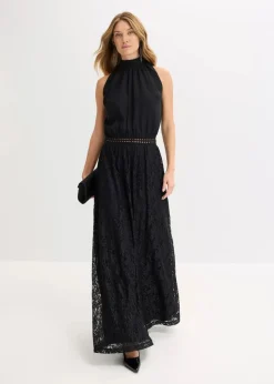 Maxikleid mit Spitzen-Rock