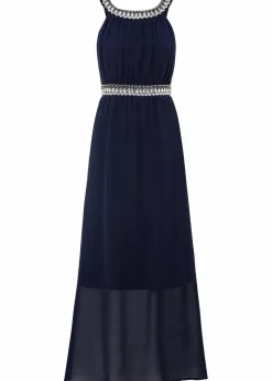 Maxikleid mit Strassstein-Applikation