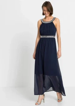 Maxikleid mit Strassstein-Applikation