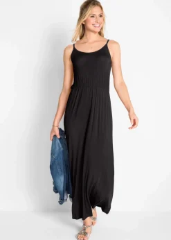 Maxikleid, tailliert aus fließendem Viskose Mix