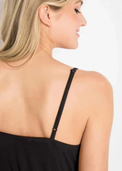 Maxikleid, tailliert aus fließendem Viskose Mix