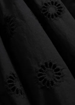 Maxirock aus Bio-Baumwolle mit Lochstickerei