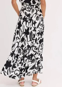 Maxirock aus fließender Viskose