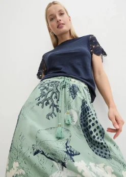 Maxirock aus fließender Viskose