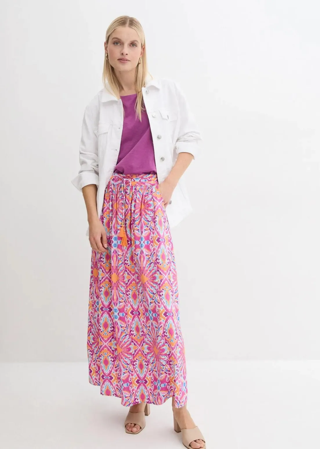 Maxirock aus fließender Viskose