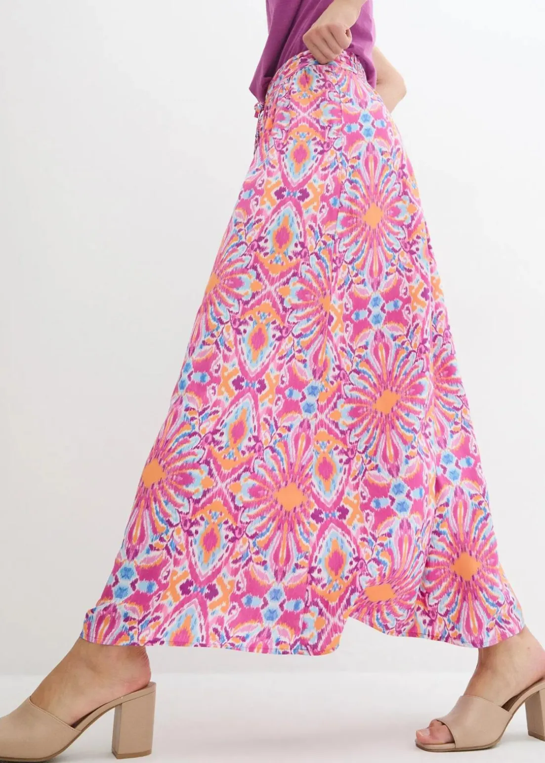 Maxirock aus fließender Viskose