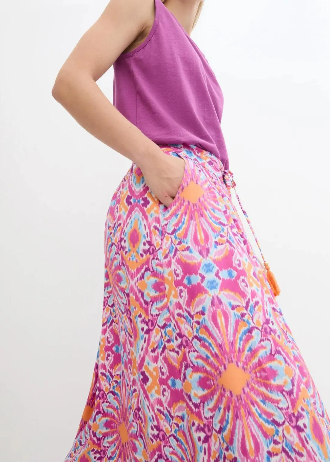 Maxirock aus fließender Viskose