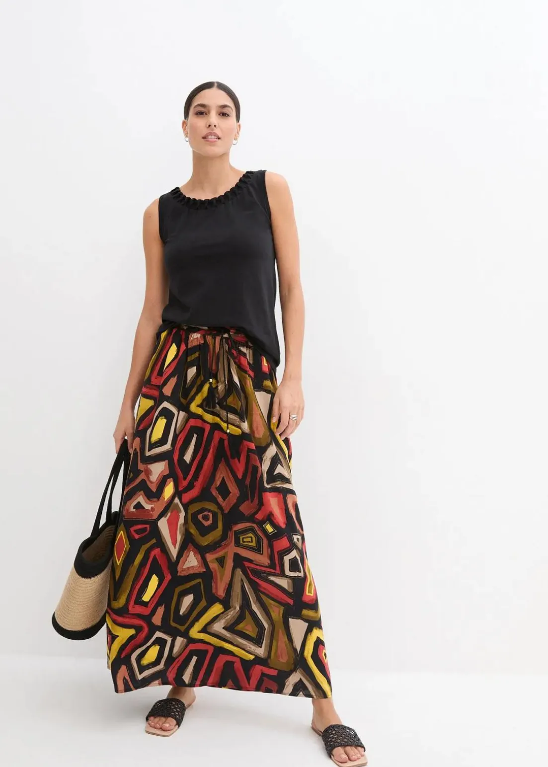 Maxirock aus fließender Viskose