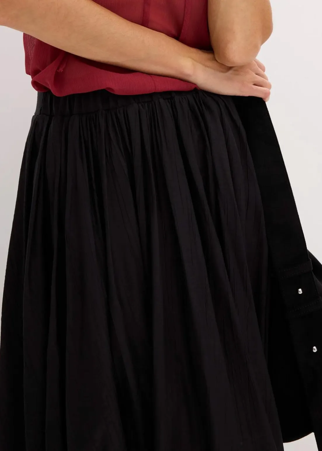 Maxirock aus strukturiertem Crinkle