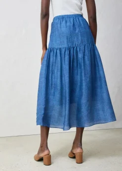 Maxirock mit Seidenanteil