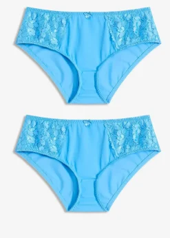 Maxislip mit zarter Spitze (2er Pack)