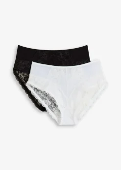 Maxislip mit zarter Spitze (2er Pack)