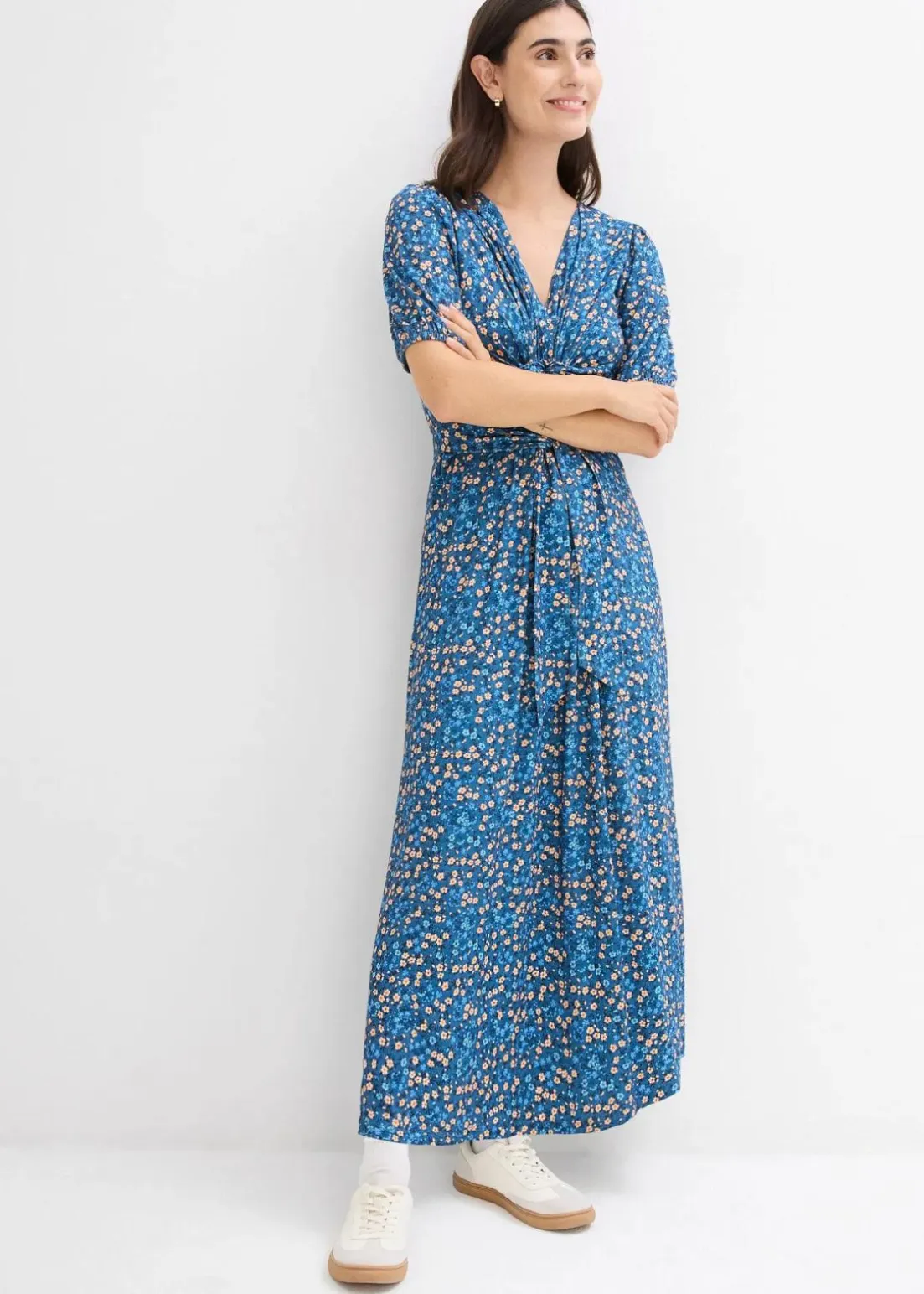 Maxi-Umstands- und Stillkleid aus Jersey