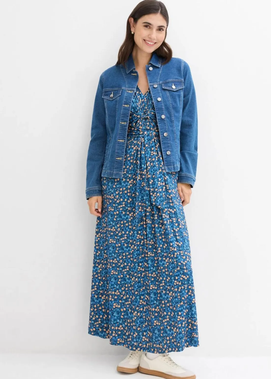 Maxi-Umstands- und Stillkleid aus Jersey