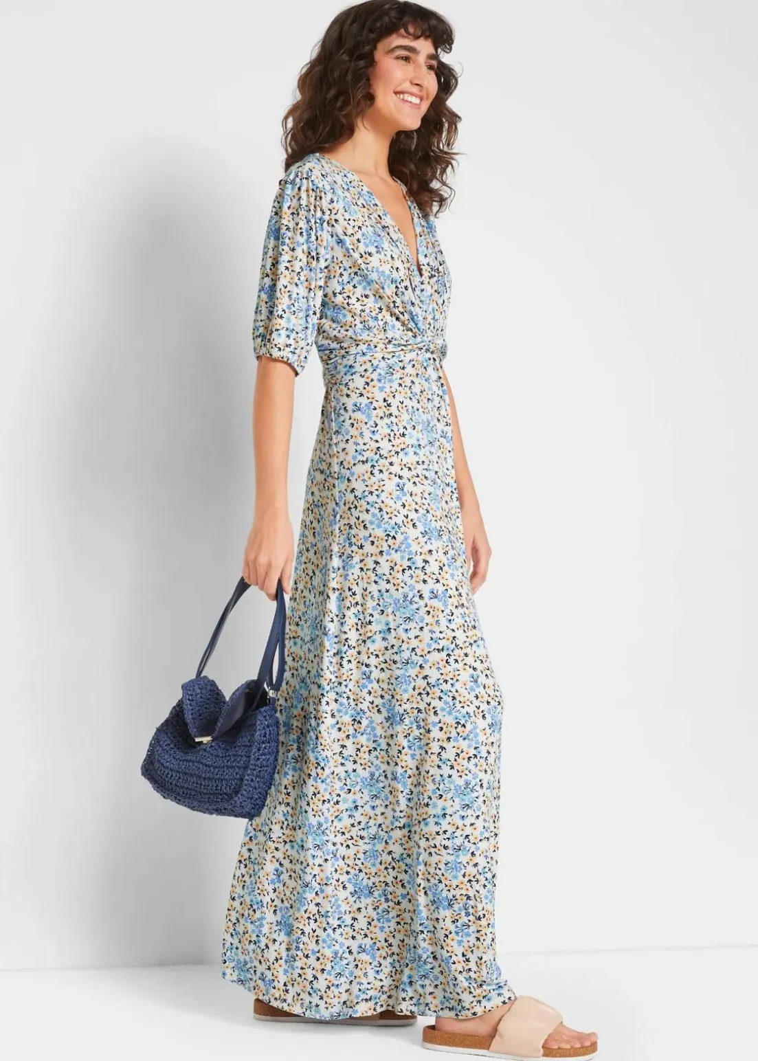 Maxi-Umstands- und Stillkleid aus Jersey