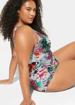 Medium Shape-Badeanzug in Wickeloptik