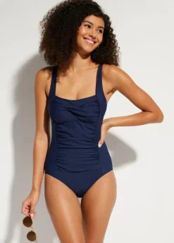 Medium Shape-Badeanzug mit Wickeloptik