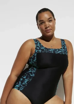 Medium Shape-Badeanzug mit eckigem Ausschnitt