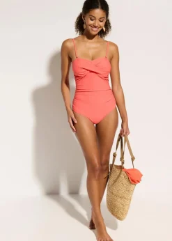 Medium Shape-Badeanzug mit Wickeloptik