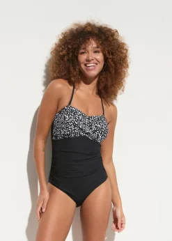 Medium Shape-Badeanzug mit Wickeloptik