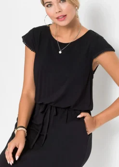 Midi-Jerseykleid aus nachhaltiger Viskose mit Elasthan