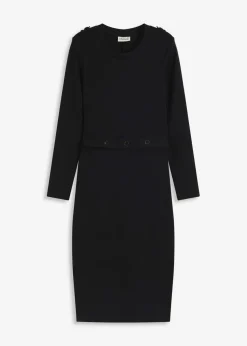 Midikleid aus elastischem Baumwoll-Mix