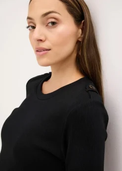 Midikleid aus elastischem Baumwoll-Mix