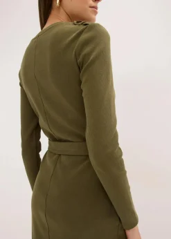 Midikleid aus elastischem Baumwoll-Mix