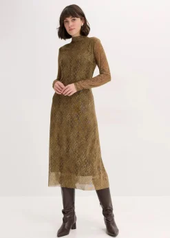 Midikleid aus feinem Mesh