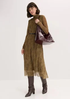 Midikleid aus feinem Mesh