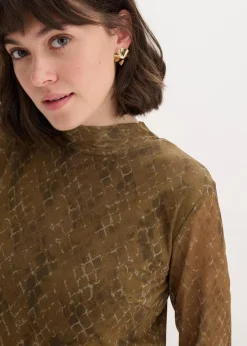 Midikleid aus feinem Mesh