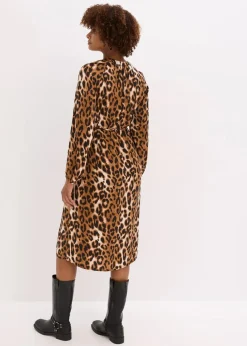 Midikleid aus fließendem Satin