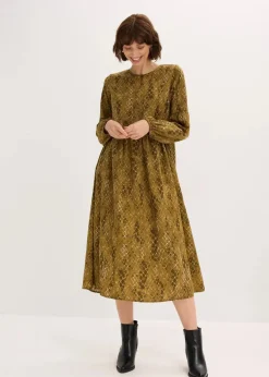 Midikleid aus fließendem Satin