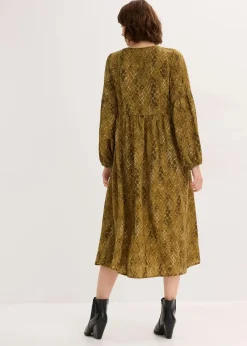 Midikleid aus fließendem Satin