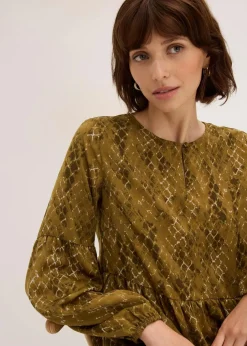 Midikleid aus fließendem Satin