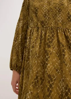 Midikleid aus fließendem Satin