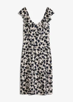 Midikleid aus fließendem Viskose-Mix