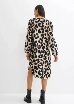 Midikleid aus fließendem Viskose-Mix