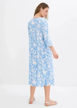 Midikleid aus fließender Viskose