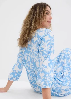 Midikleid aus fließender Viskose