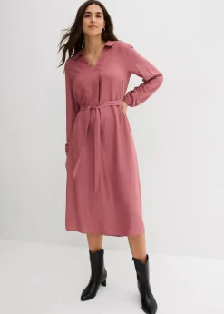 Midikleid aus fließender Viskose