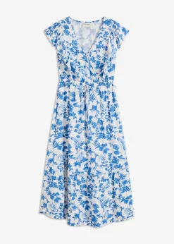 Midikleid aus fließender Viskose