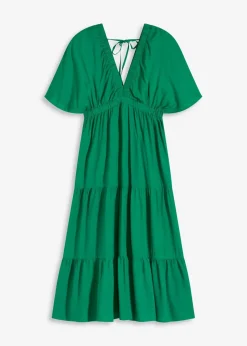 Midikleid aus fließender Viskose