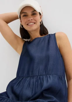 Midikleid aus glattem Lyocell