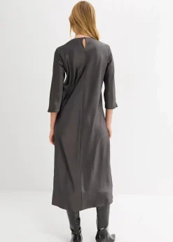 Midikleid aus glänzendem Satin