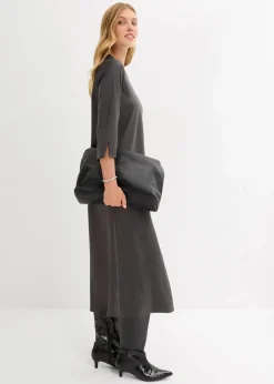 Midikleid aus glänzendem Satin