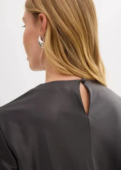 Midikleid aus glänzendem Satin